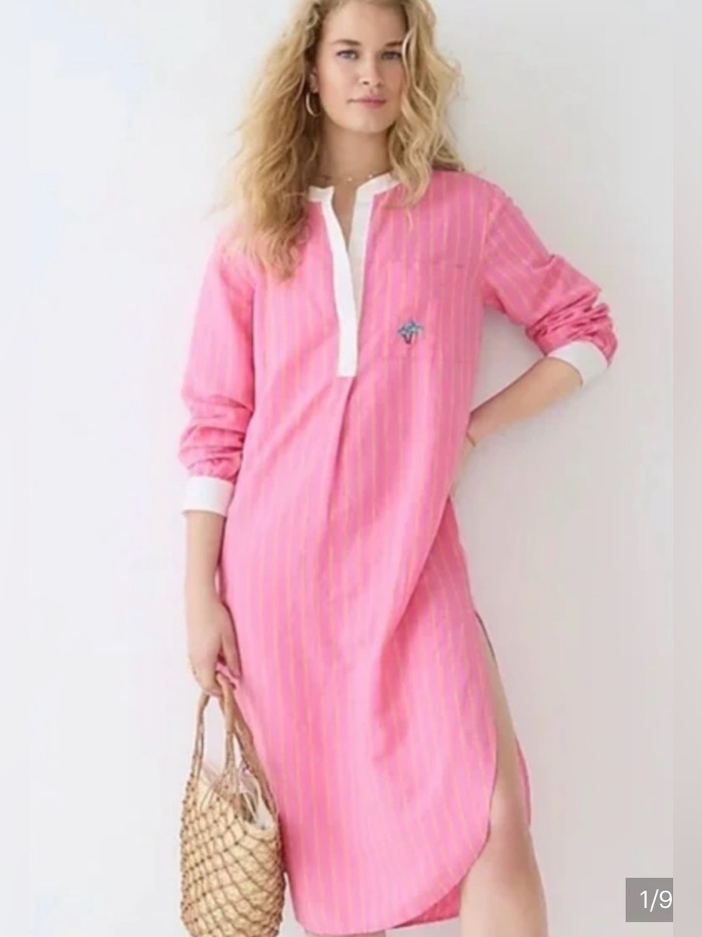 J.Crew Linen & Cotton Popover Shirt-Dress / 
Beach Cover Up in Medium